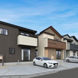 外観パース　右側が3号棟です外観