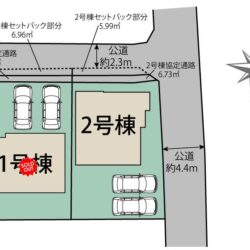 区画図　1号棟です地図