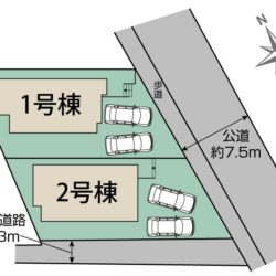 区画図　1号棟です