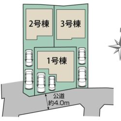 区画図　3号棟です地図