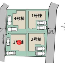区画図　4号棟です地図