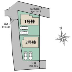 区画図　2号棟です地図