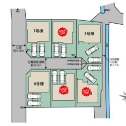 区画図　6号棟です地図