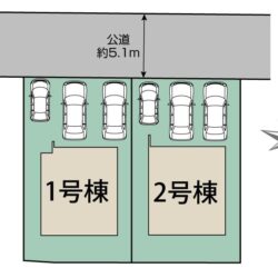 区画図　1号棟です地図