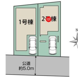 区画図　1号棟です地図