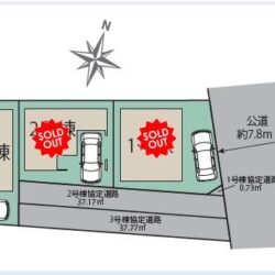 区画図　1号棟です地図