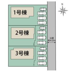区画図　3号棟です地図