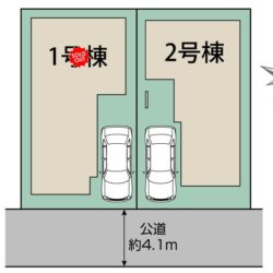 区画図　2号棟です
