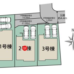 区画図　1号棟です