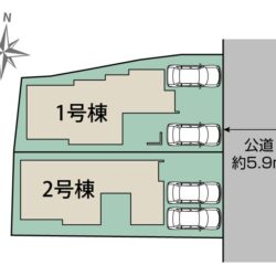 区画図　2号棟です地図