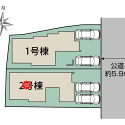 区画図　1号棟です地図