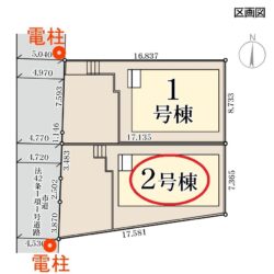 区画図　2号棟です地図