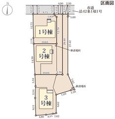 区画図　1号棟です