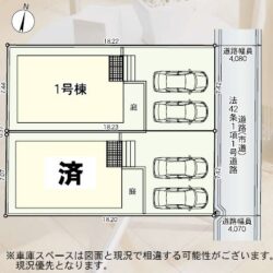 区画図　1号棟です
