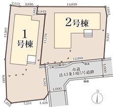 区画図　2号棟です