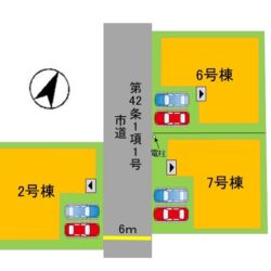 区画図　6号棟です