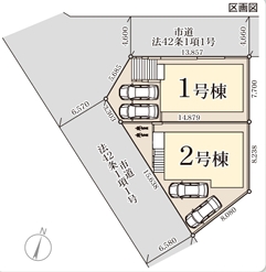 区画図　1号棟です
