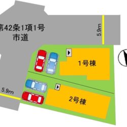 区画図　2号棟です地図